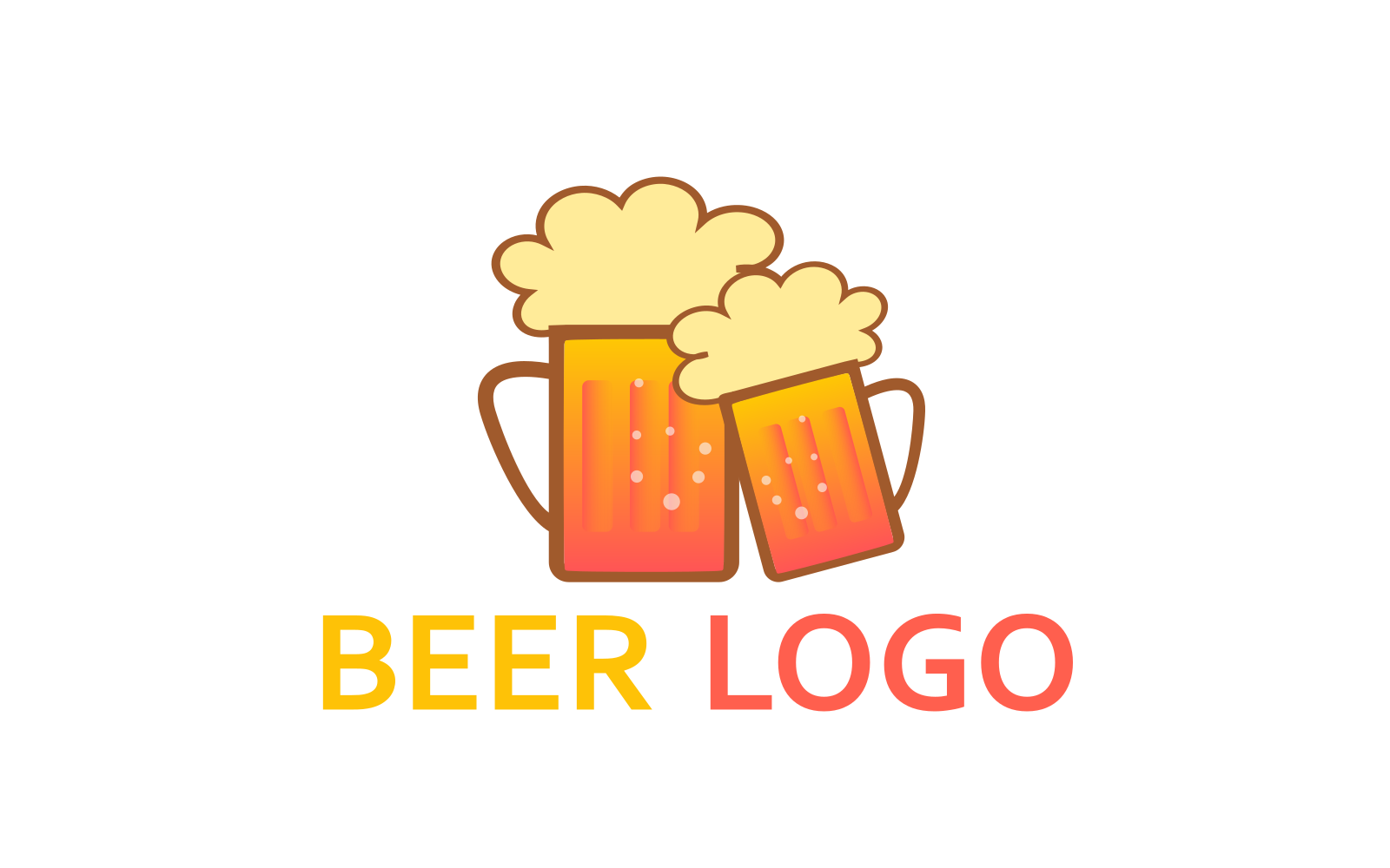 Beer Bar Custom Design Logo Template 2