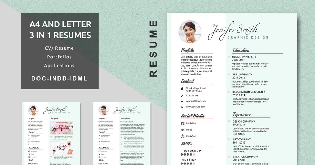 Template #247382 Creative Resumes Webdesign Template - Logo template Preview