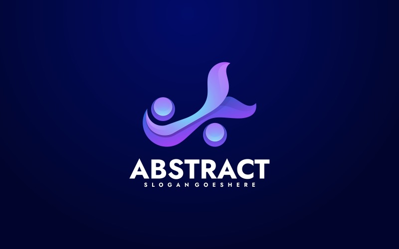 Abstract Tail Gradient Logo Style Logo Template