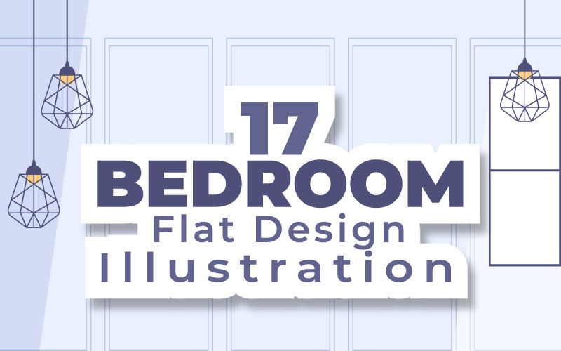 17 Bedroom Interior Cartoon Illustration