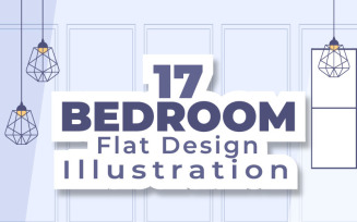 17 Bedroom Interior Cartoon Illustration