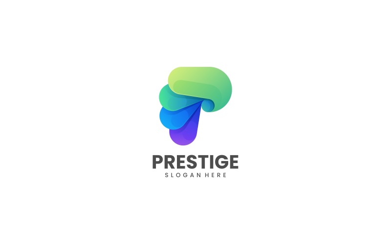 Letter P Gradient Colorful Logo Design Logo Template