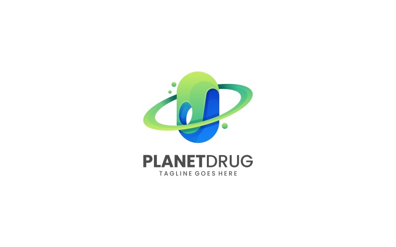 Planet Drug Gradient Logo Logo Template