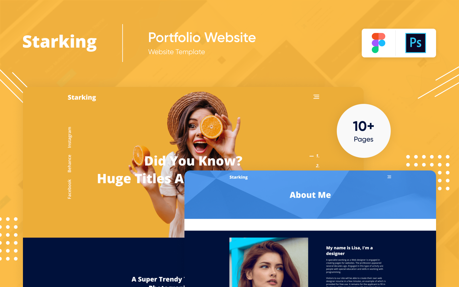 Starking Big Portfolio Figma Photoshop Template