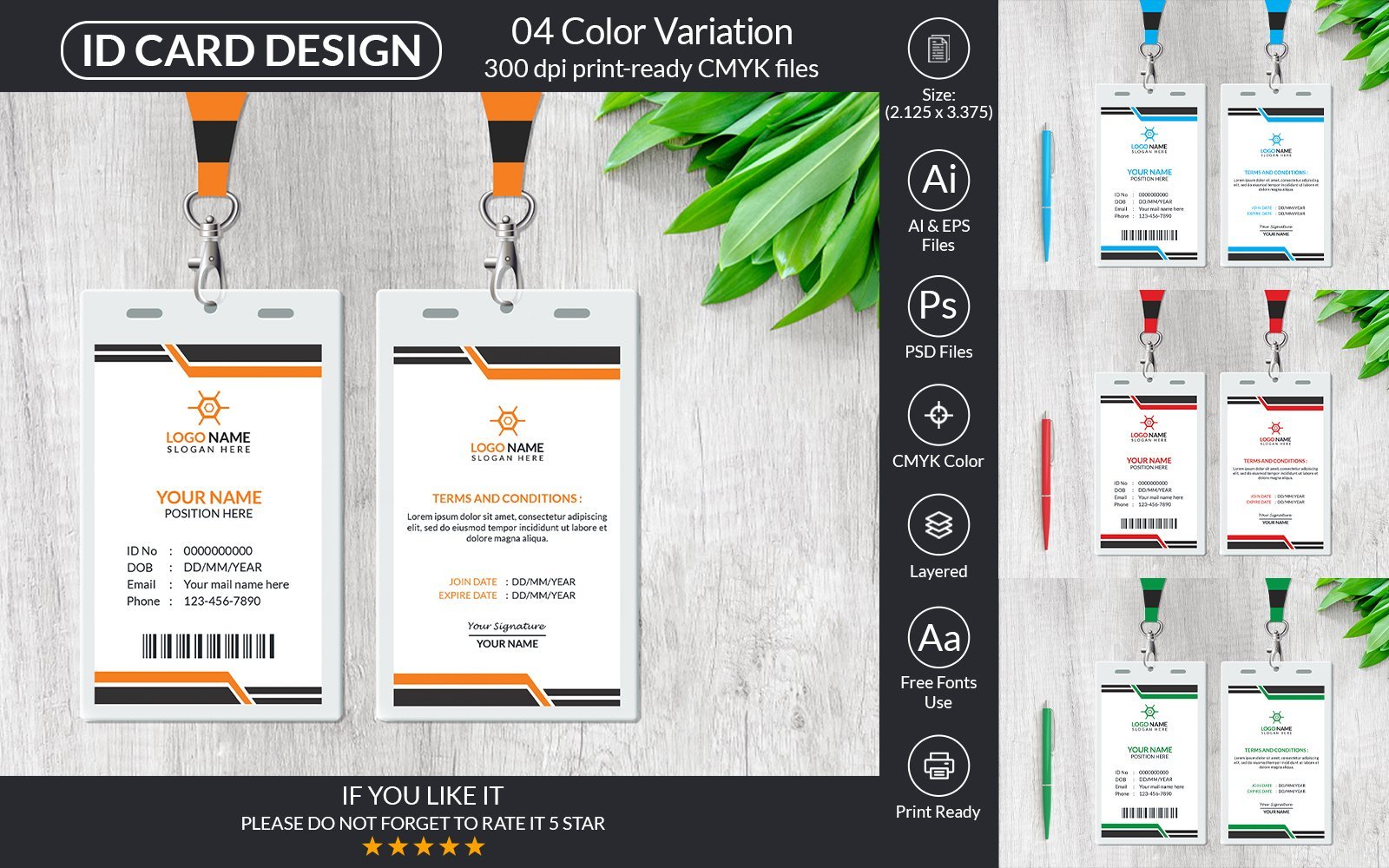 Template #247461 Card Design Webdesign Template - Logo template Preview