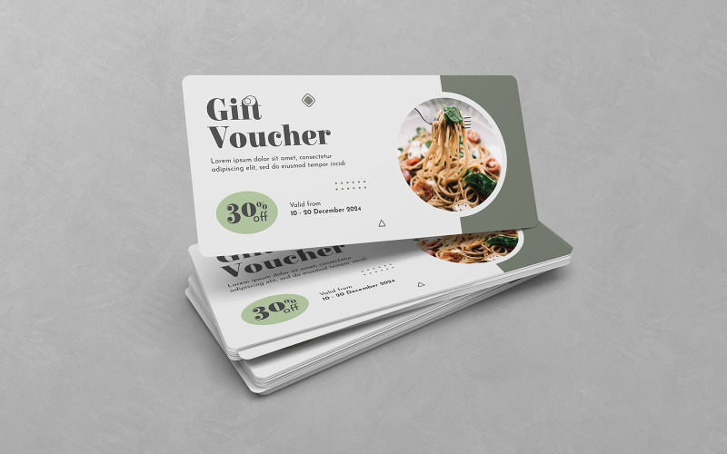Creative Food Gift Voucher PSD Templates Corporate Identity
