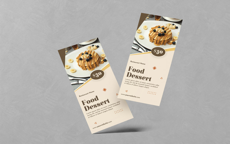 Food Dessert DL Flyer Templates Corporate Identity