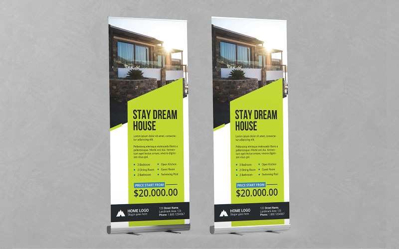 Real Estate Roll-up Banner Templates Corporate Identity