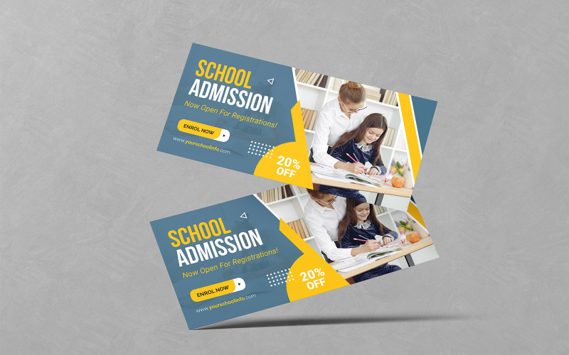 School Admission DL Flyer PSD Templates Corporate Identity
