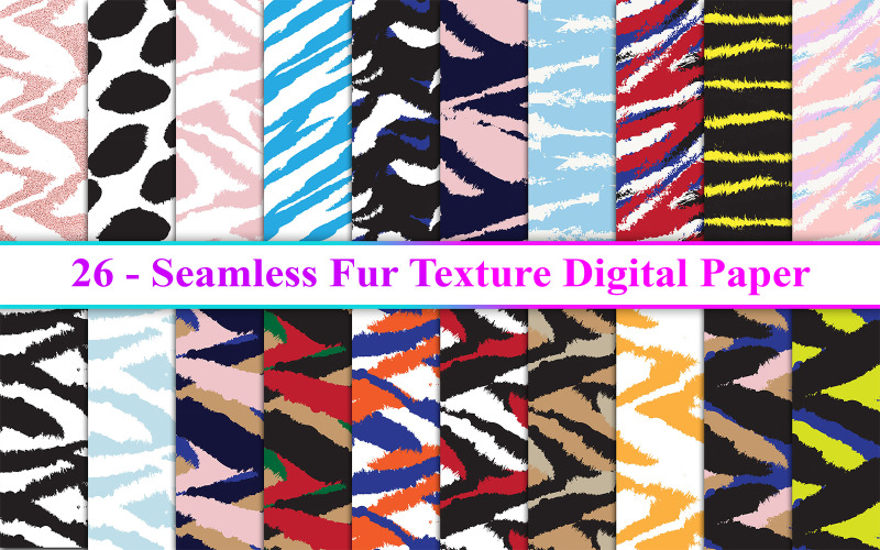 Seamless Fur Texture Digital Paper Background