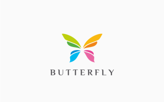 Butterfly Colors Logo Template