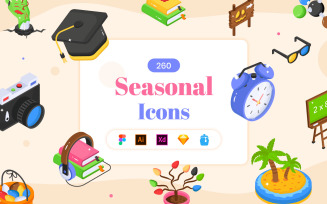 260 Collection Of Seasonal Icons