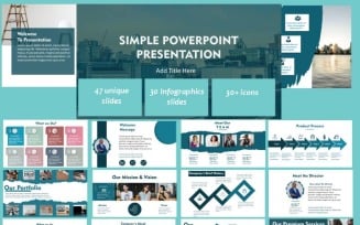 Minimalist PowerPoint Presentation, Pitch Deck, Simple PowerPoint Template
