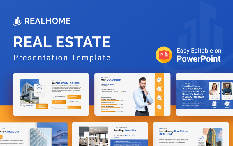 RealHome – Real Estate PowerPoint Presentation Template PowerPoint Template