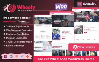 Wheely - Wheel Car Automobile Repair Tires Services WordPress Theme