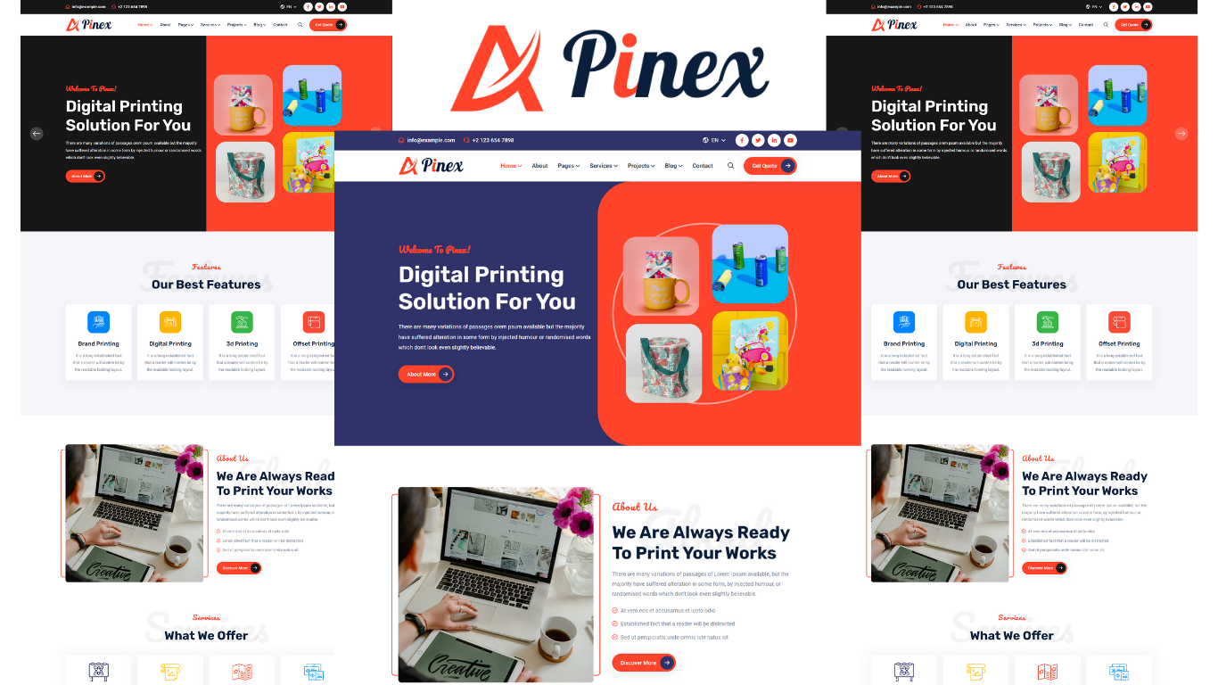 Printex - Printing Services Company HTML5 Template
