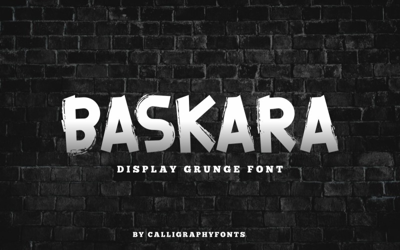 Baskara Display Grunge Font