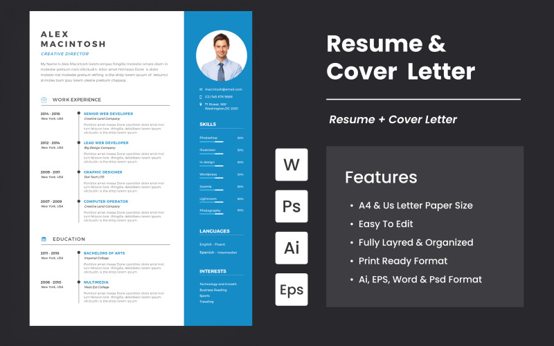 Elegant Resume And Cover Letter Template Resume Template