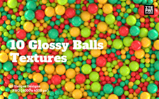 10 Glossy Balls Textures Pack