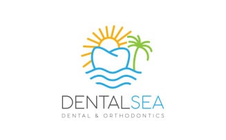 Ocean Sea Beach Dental Logo Design