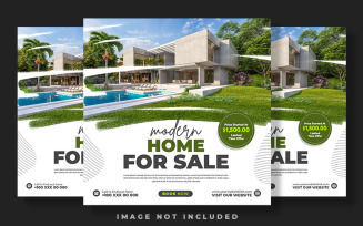 Creative And Modern Real Estate Social Media Post Design Template