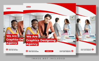 Graphic Designing Agency Social Media Post Design Template