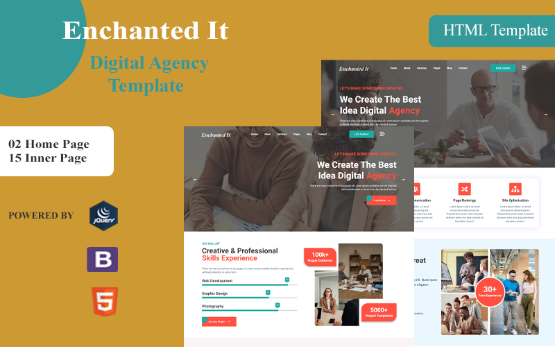Enchanted-It Creative Agency Website template Website Template