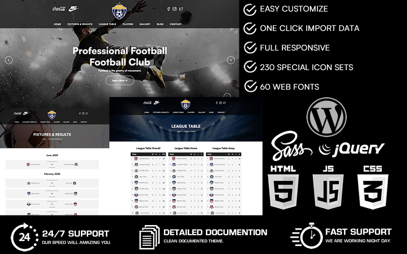 Football Club - Sport Clubs WordPress Theme