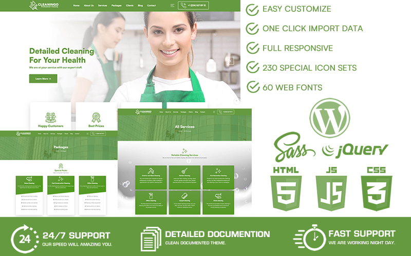 Cleaningo - Cleaning Services WordPress Theme