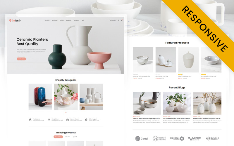 Embowls - Ceramic and Art Store Opencart Responsive Theme OpenCart Template