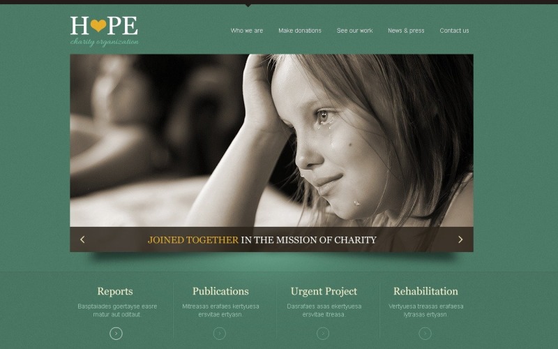Free Charity Website Design Theme Website Template