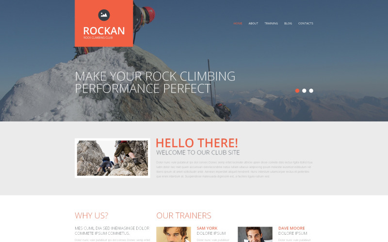 Free Climbing Responsive Website Template