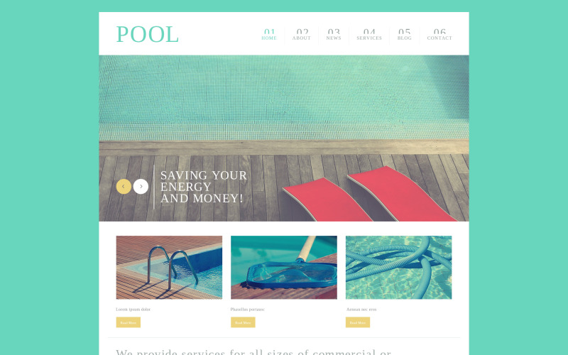 Free Laundry Responsive Website Template