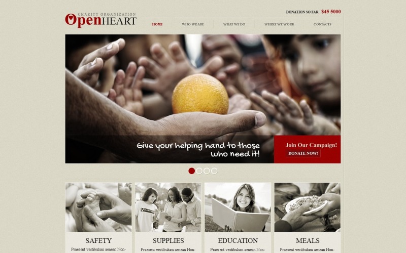 Free Volunteering Website Template