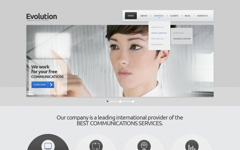 No Cost Communications Website Template