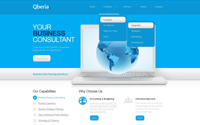 Free Advisor Website Desing Template Website Template