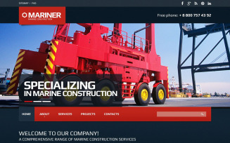Free Concrete Company Website Template