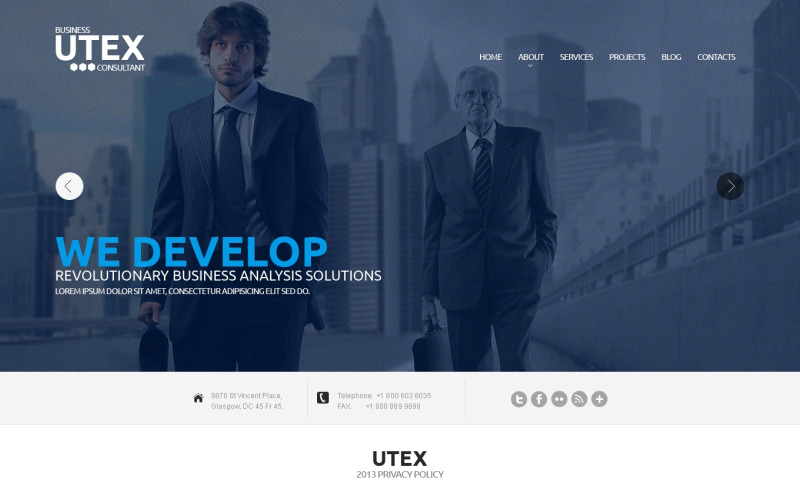 Free Consultation Responsive Website Theme Website Template