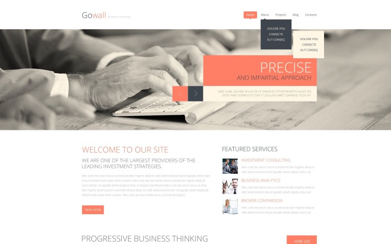 Free Consulting Website Theme Website Template