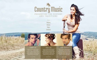 Free Country Music Fan Club Website Template