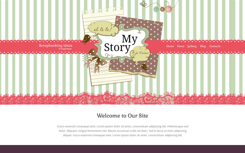 Free Crafts Website Theme Website Template