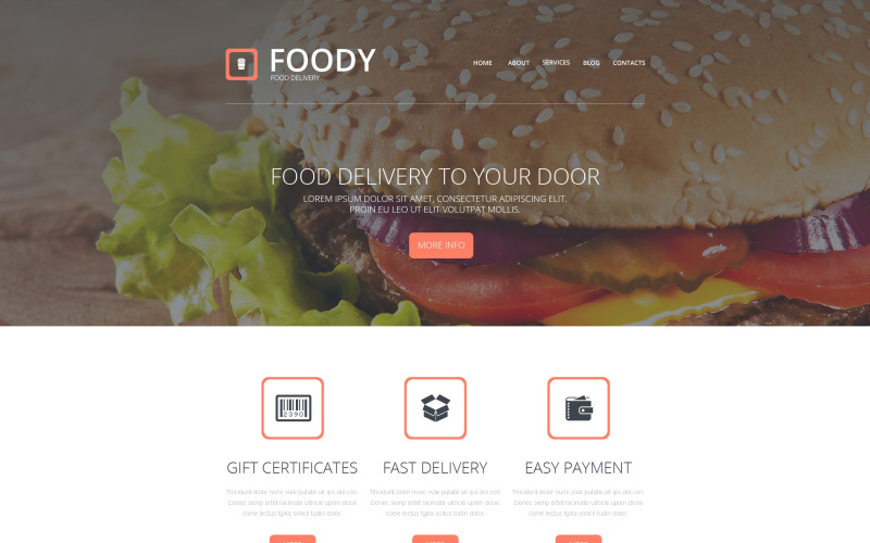 Free Delivery Services Responsive Website Template
