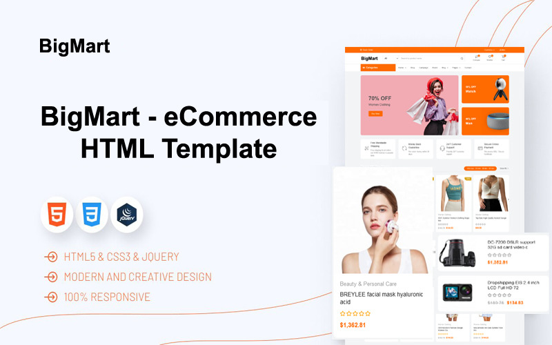 BigMart - eCommerce HTML Template Website Template