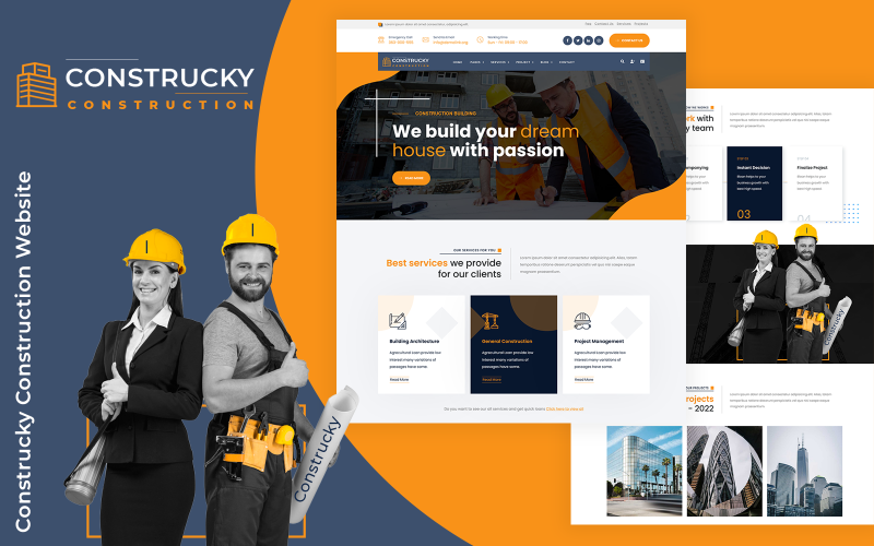 Construcky - Construction HTML Template Website Template