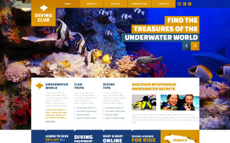 Free Diving Responsive Website Theme