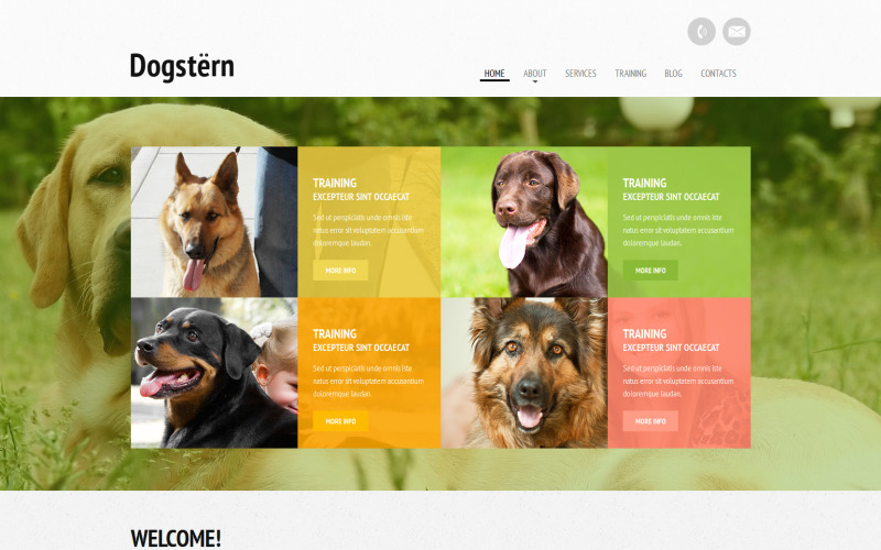 Free Dog Responsive Website Design Website Template