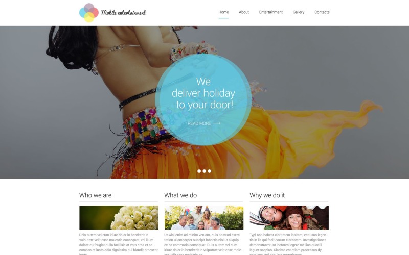 Free Entertainment Responsive Website Template