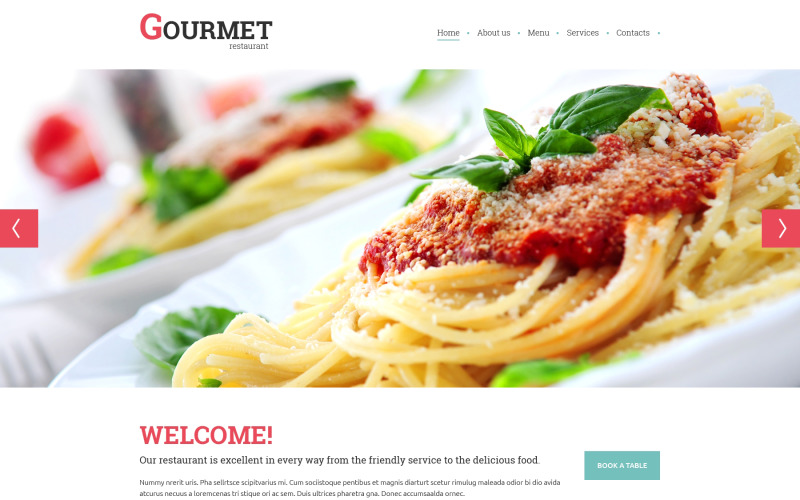 Free European Cuisine Responsive Website Theme Website Template