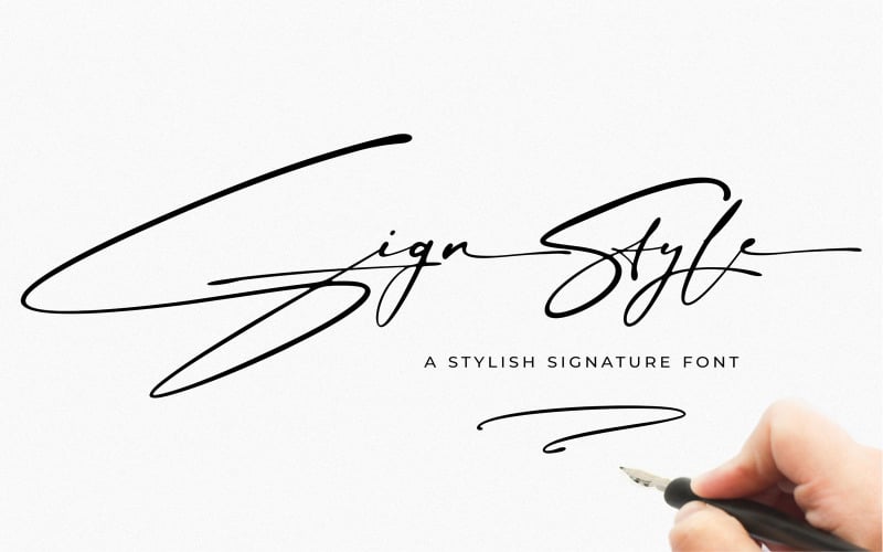 Sign Style Signature font Font