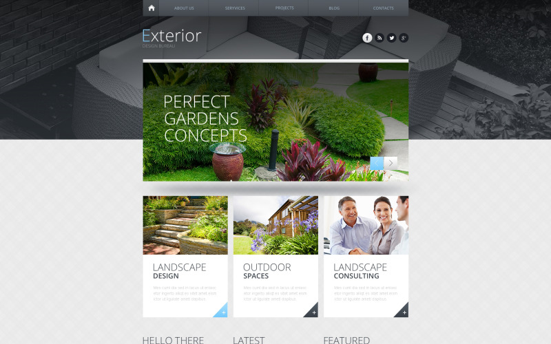 Exterior Design Responsive Website Free Theme Website Template